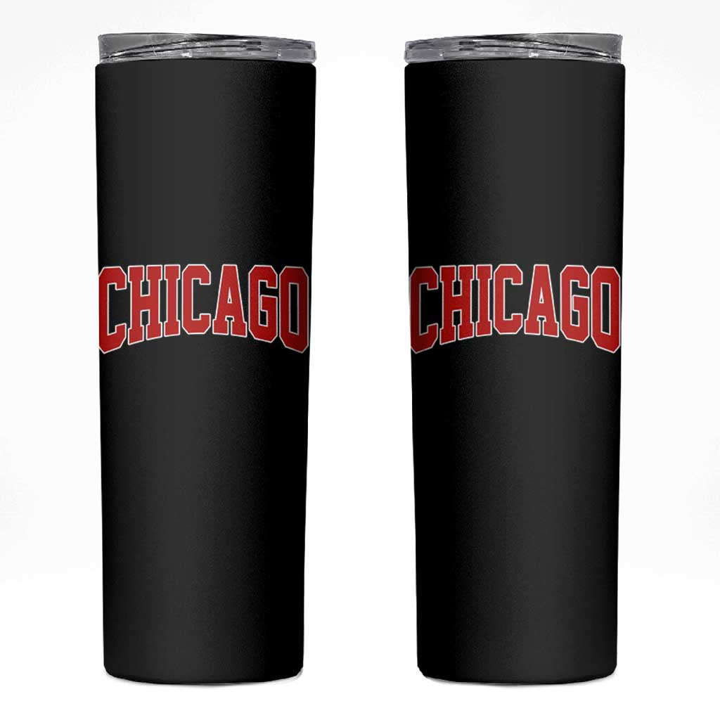Retro Chicago Skinny Tumbler Vintage Chicago Throwback Athletic Sports Style 80s 90s