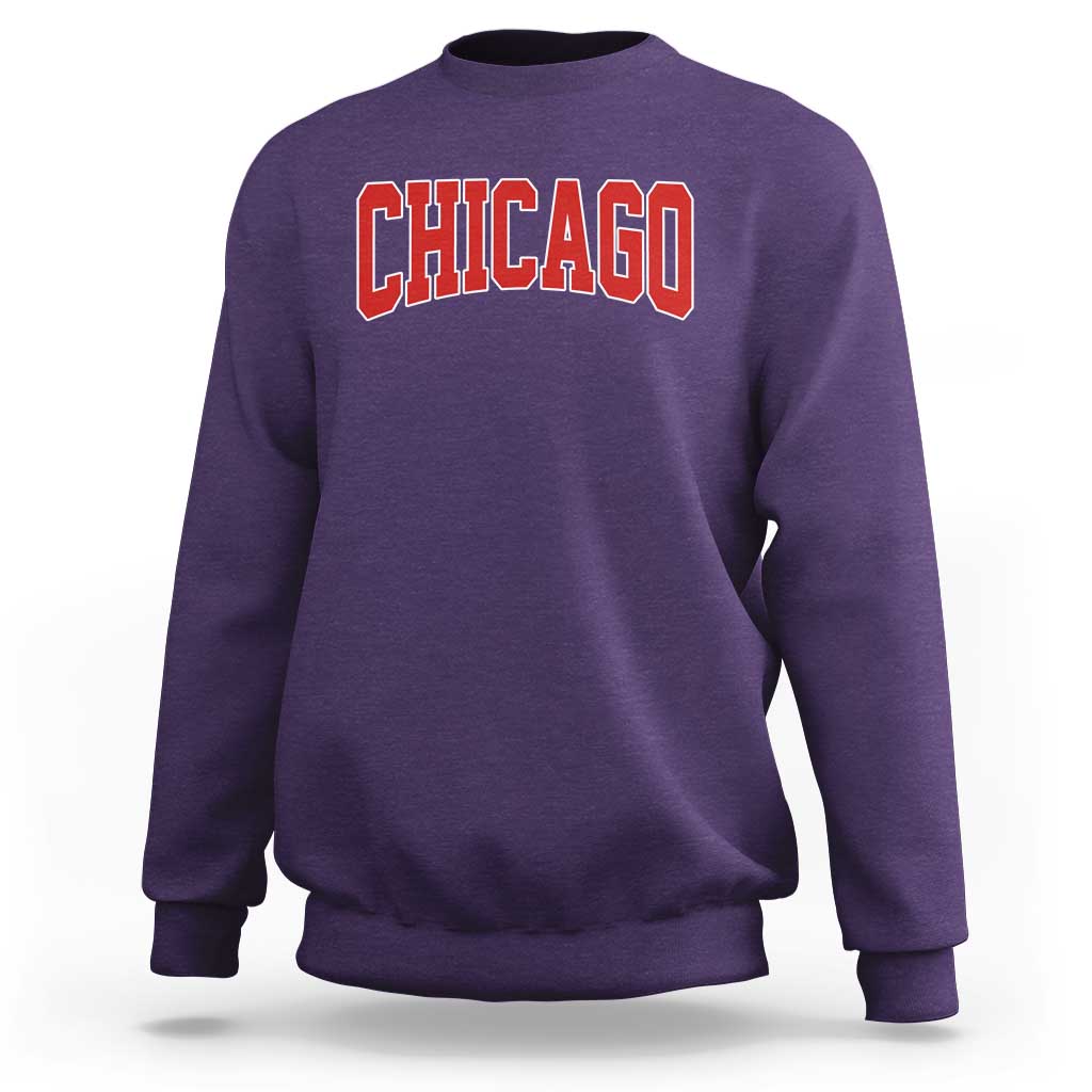 Retro Chicago Sweatshirt Vintage Chicago Throwback Athletic Sports Style 80s 90s