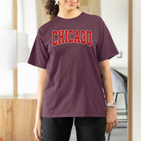 Retro Chicago T Shirt For Women Vintage Chicago Throwback Athletic Sports Style 80s 90s