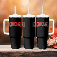 Retro Chicago Tumbler With Handle Vintage Chicago Throwback Athletic Sports Style 80s 90s