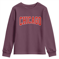 Retro Chicago Youth Sweatshirt Vintage Chicago Throwback Athletic Sports Style 80s 90s