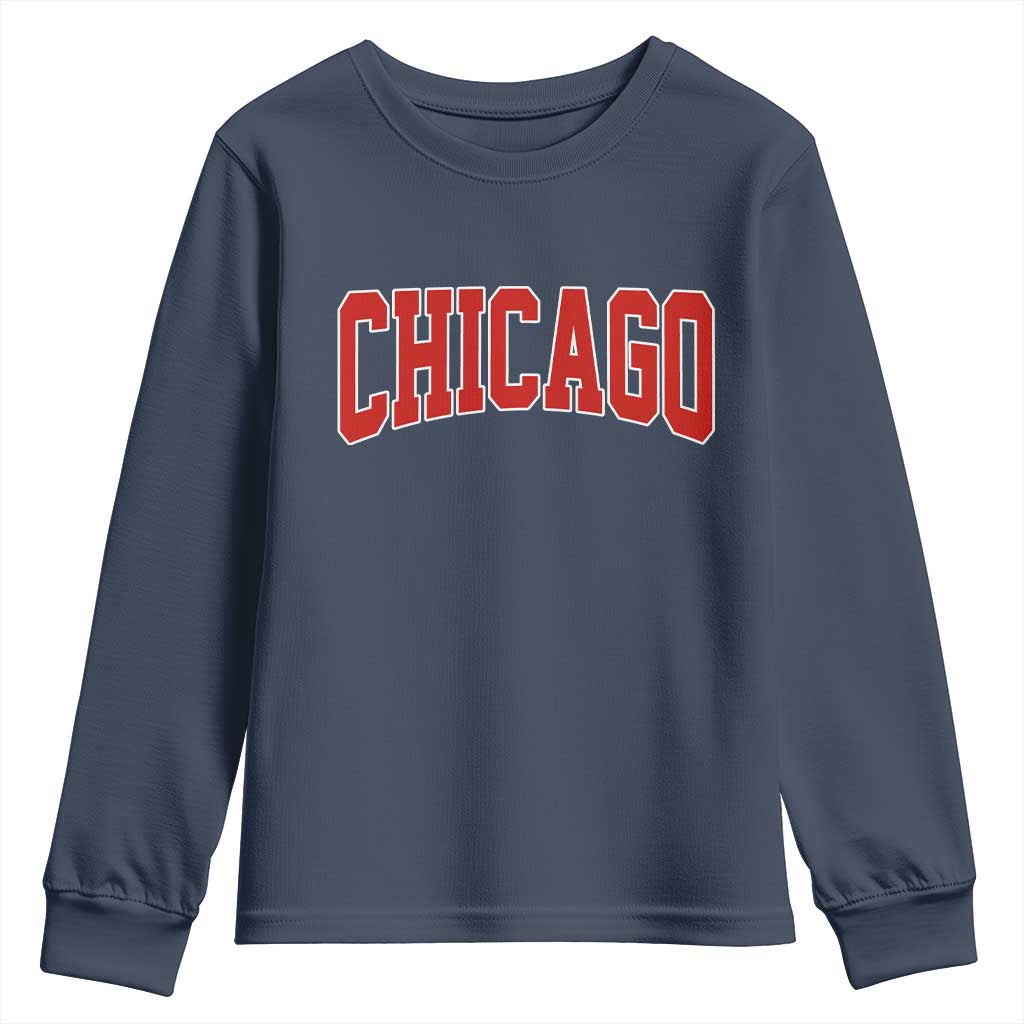 Retro Chicago Youth Sweatshirt Vintage Chicago Throwback Athletic Sports Style 80s 90s