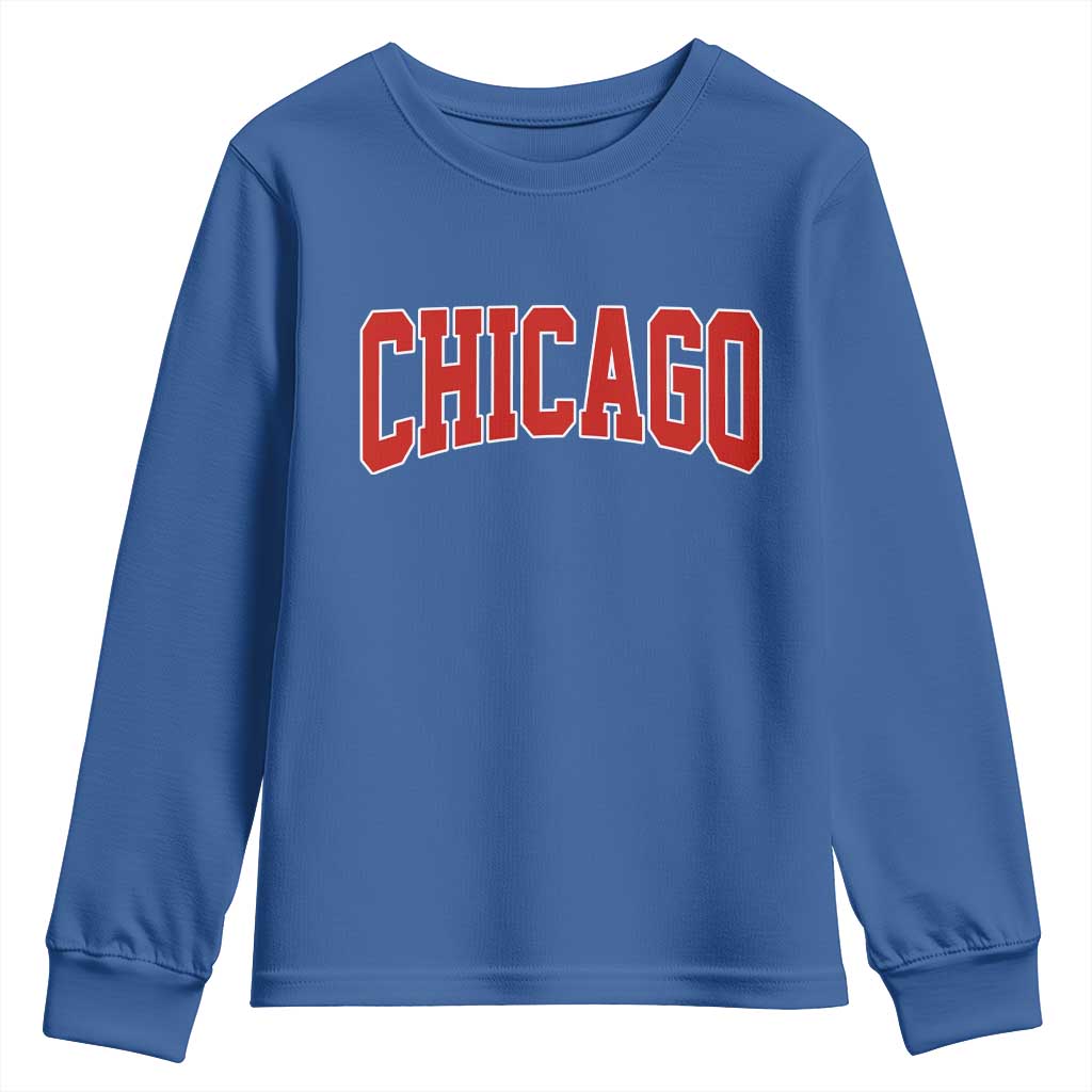 Retro Chicago Youth Sweatshirt Vintage Chicago Throwback Athletic Sports Style 80s 90s