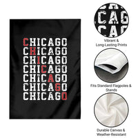 Vintage Chicago Garden Flag Retro Distressed Classic Chicago