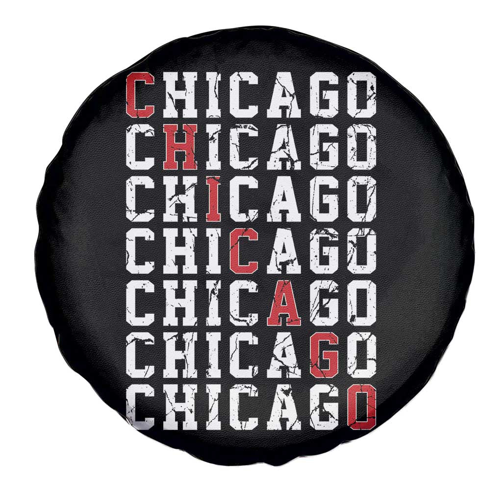 Vintage Chicago Spare Tire Cover Retro Distressed Classic Chicago