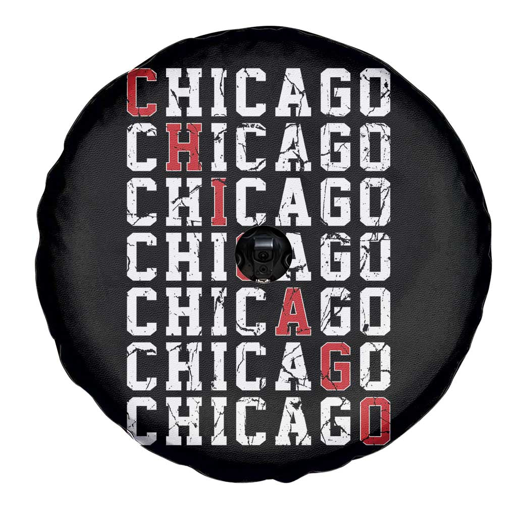 Vintage Chicago Spare Tire Cover Retro Distressed Classic Chicago