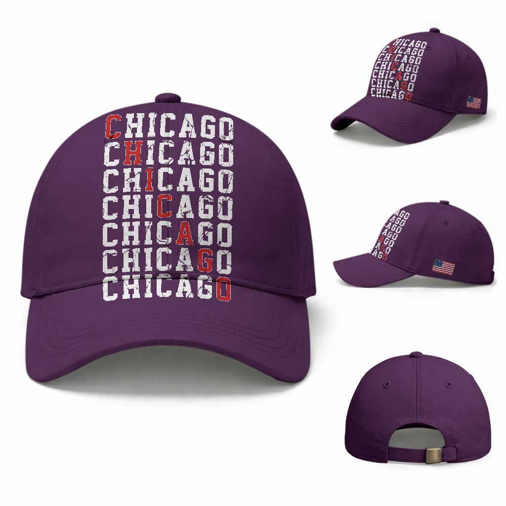 Vintage Chicago Baseball Cap Retro Distressed Classic Chicago
