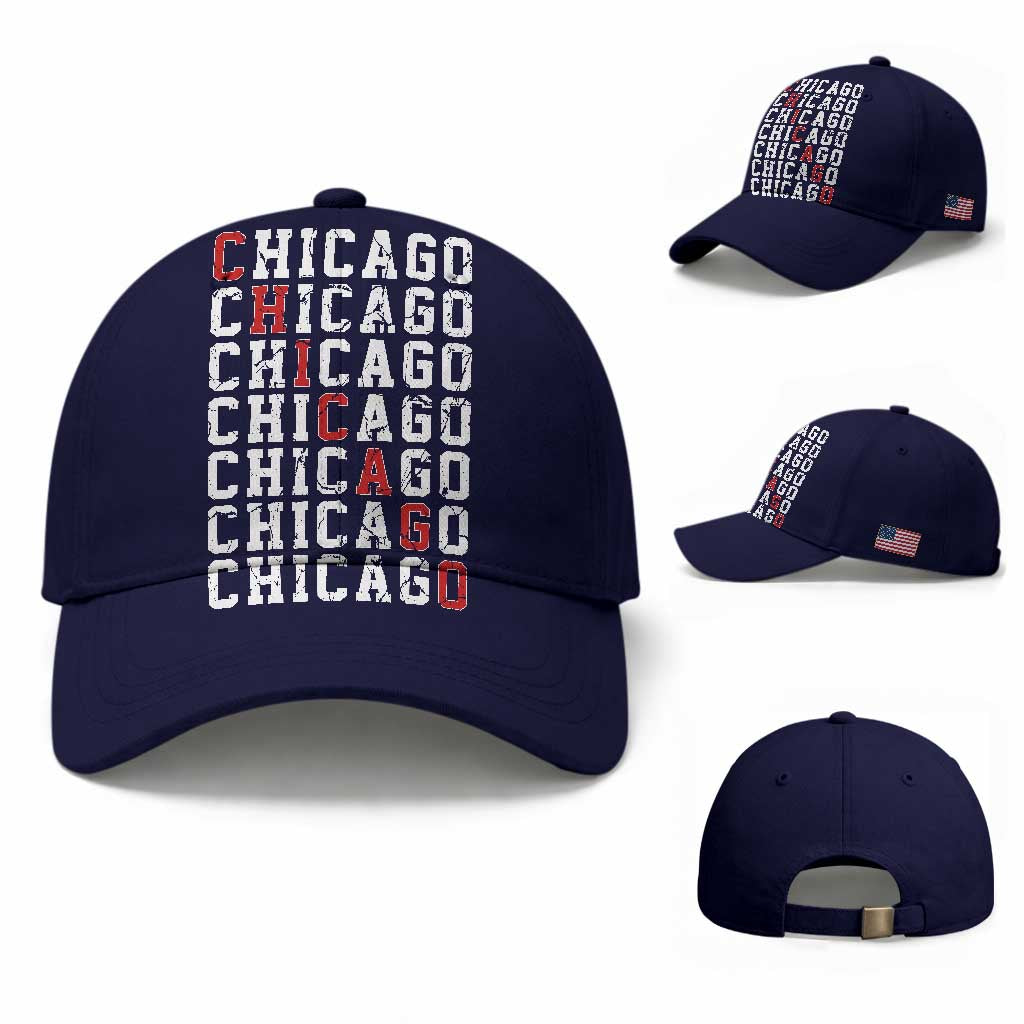 Vintage Chicago Baseball Cap Retro Distressed Classic Chicago