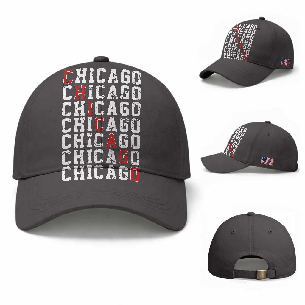 Vintage Chicago Baseball Cap Retro Distressed Classic Chicago