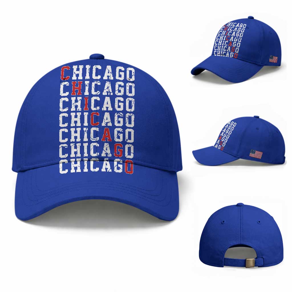 Vintage Chicago Baseball Cap Retro Distressed Classic Chicago