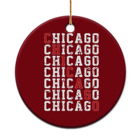 Vintage Chicago Ceramic Ornament Retro Distressed Classic Chicago