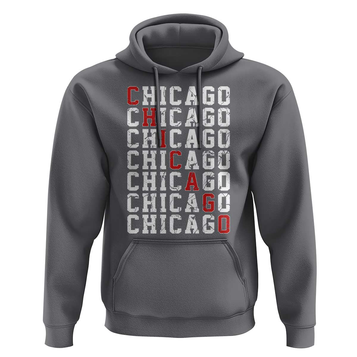 Vintage Chicago Hoodie Retro Distressed Classic Chicago