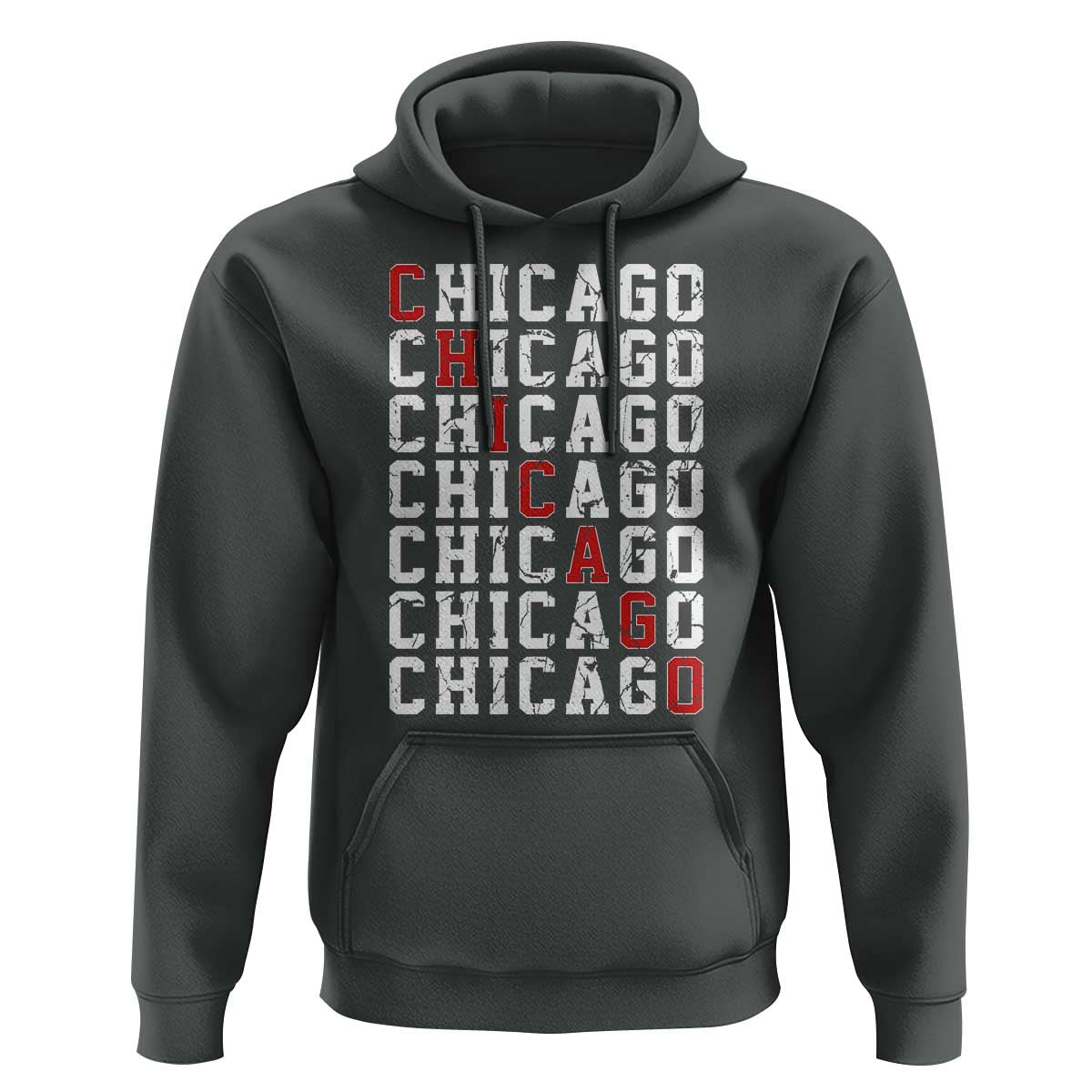 Vintage Chicago Hoodie Retro Distressed Classic Chicago