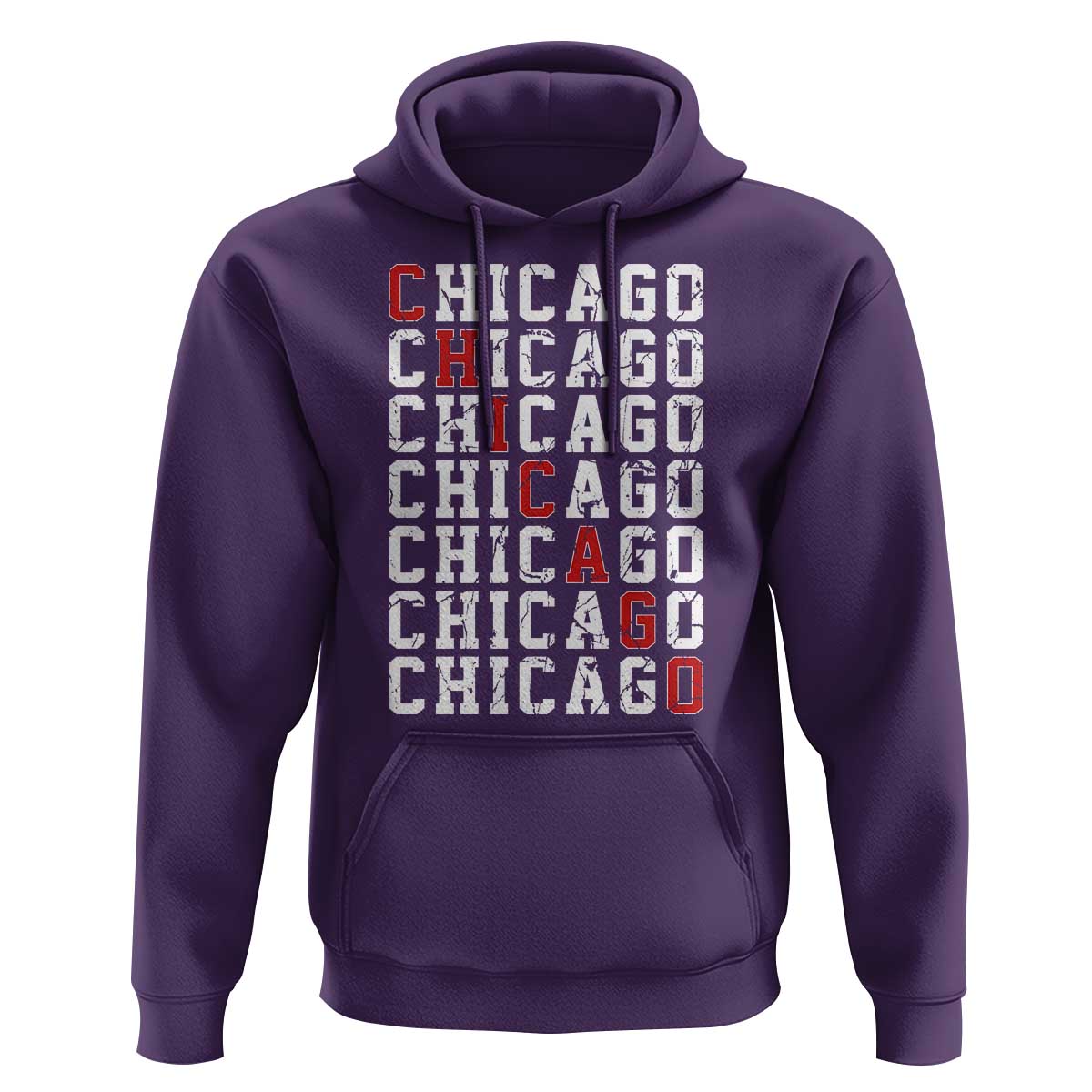 Vintage Chicago Hoodie Retro Distressed Classic Chicago