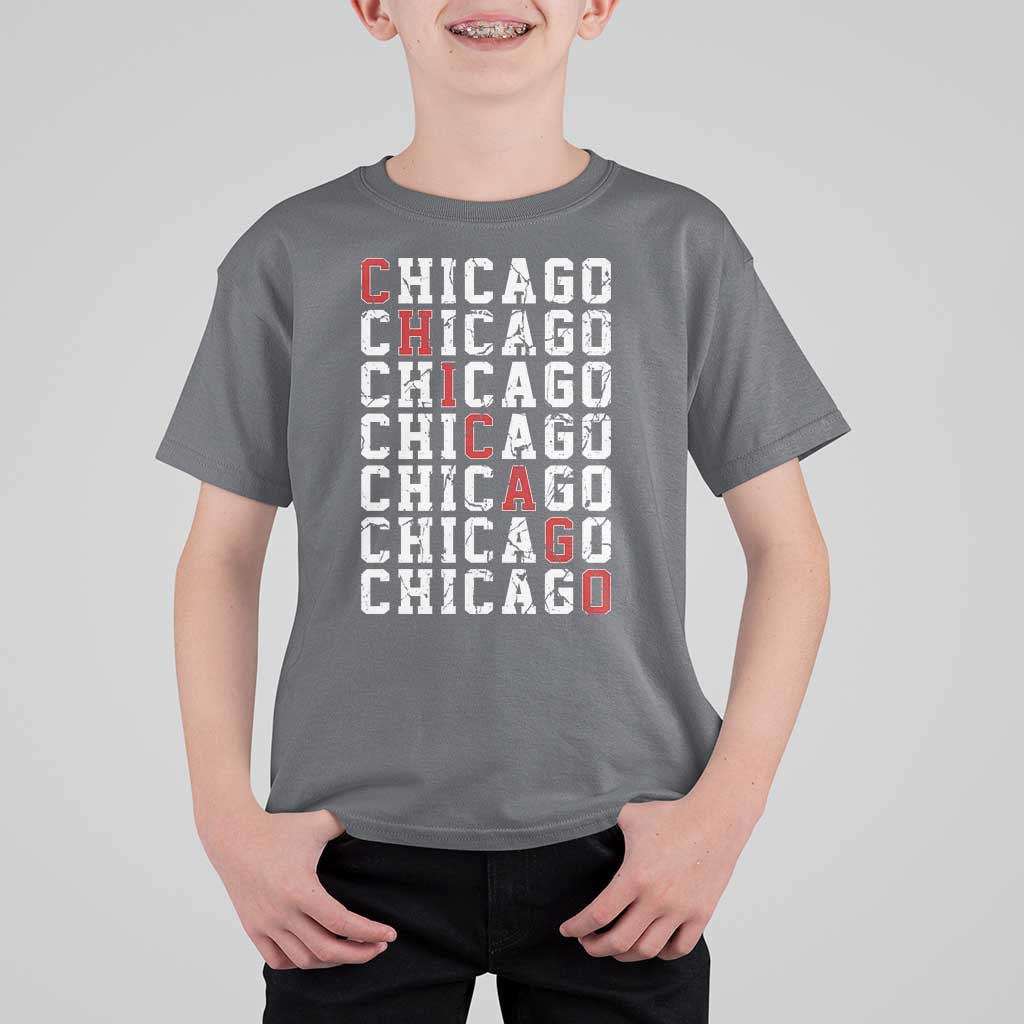 Vintage Chicago T Shirt For Kid Retro Distressed Classic Chicago