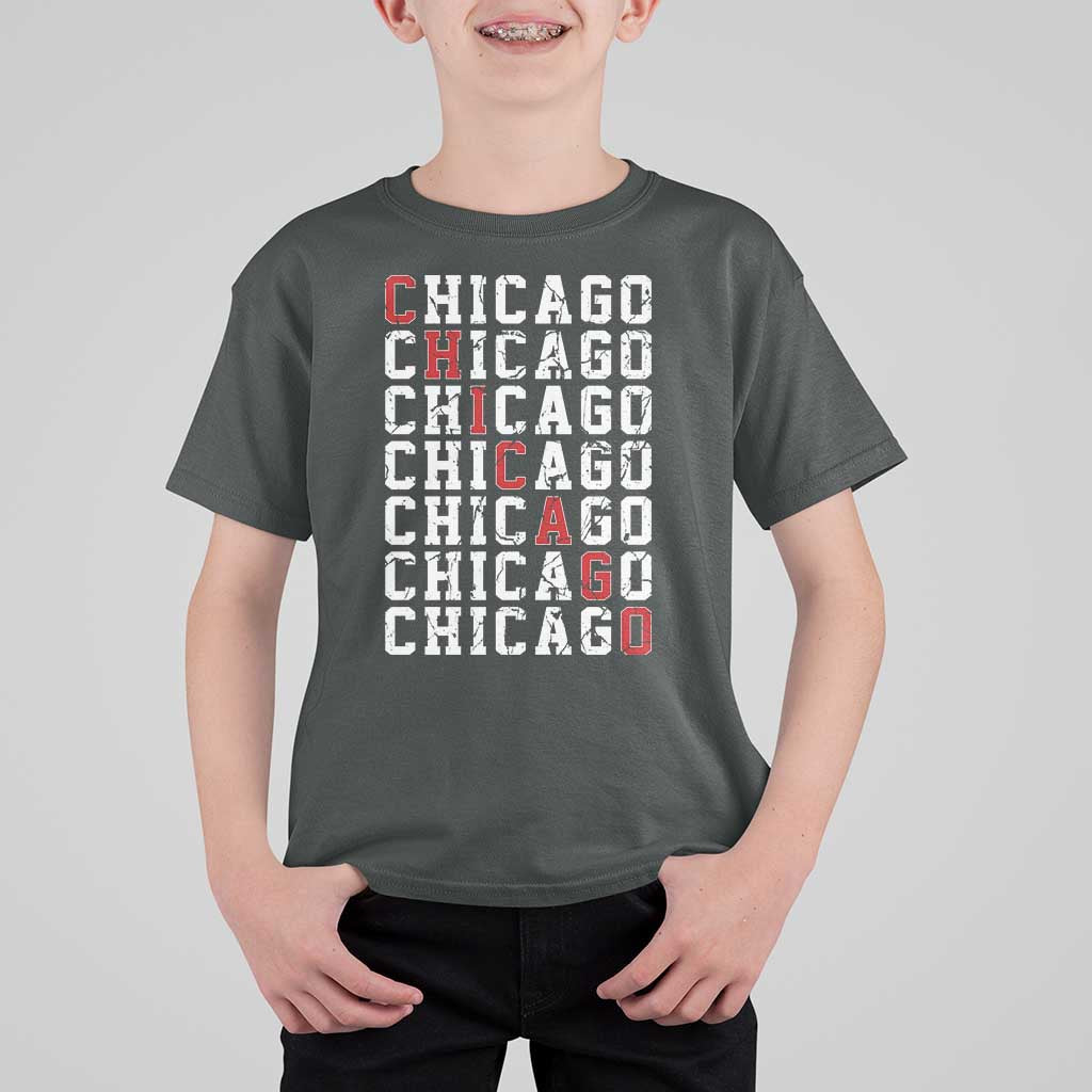 Vintage Chicago T Shirt For Kid Retro Distressed Classic Chicago