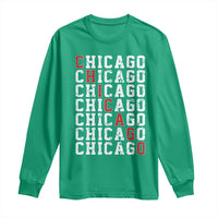 Vintage Chicago Long Sleeve Shirt Retro Distressed Classic Chicago