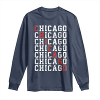 Vintage Chicago Long Sleeve Shirt Retro Distressed Classic Chicago
