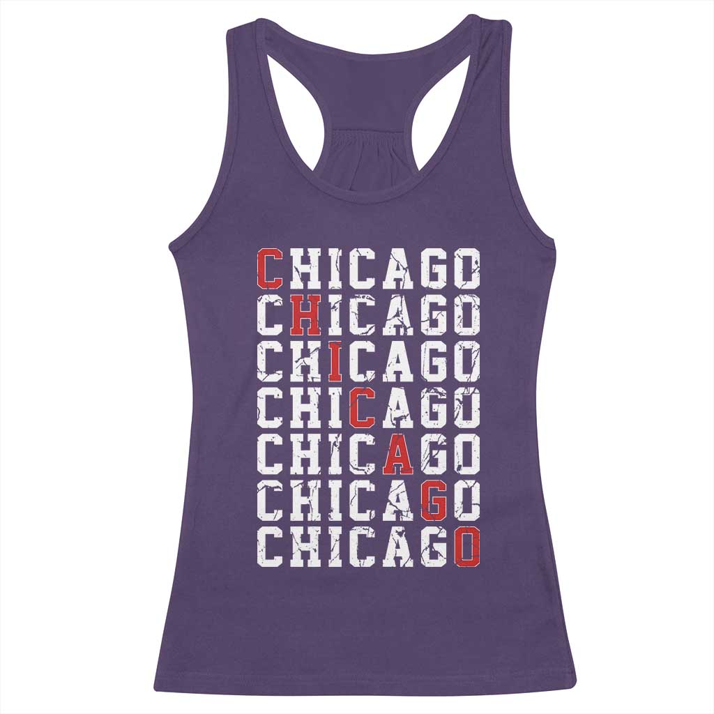 Vintage Chicago Racerback Tank Top Retro Distressed Classic Chicago