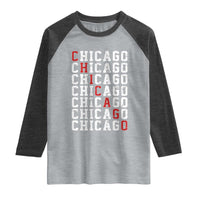 Vintage Chicago Raglan Shirt Retro Distressed Classic Chicago
