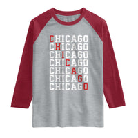 Vintage Chicago Raglan Shirt Retro Distressed Classic Chicago