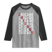 Vintage Chicago Raglan Shirt Retro Distressed Classic Chicago