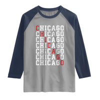 Vintage Chicago Raglan Shirt Retro Distressed Classic Chicago