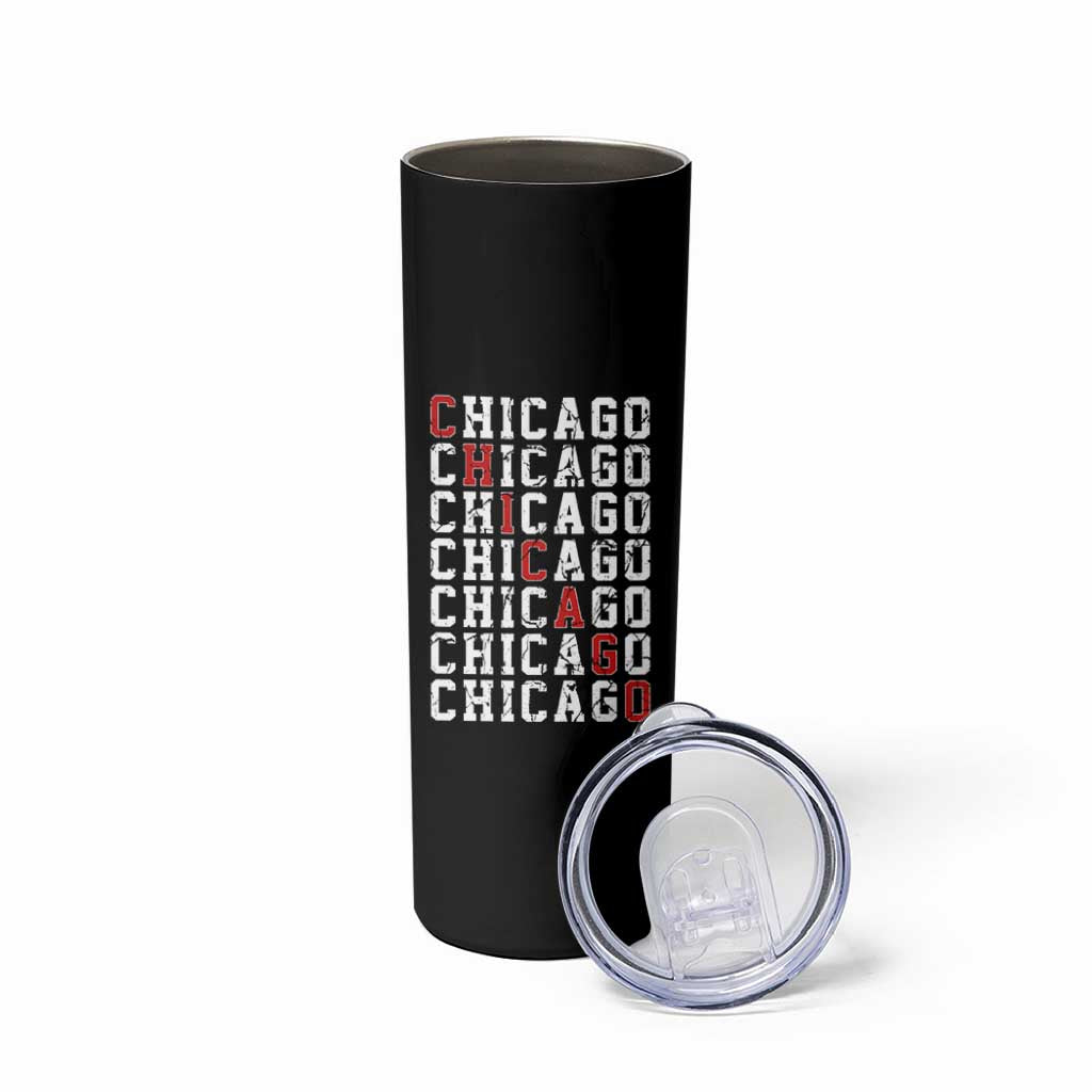 Vintage Chicago Skinny Tumbler Retro Distressed Classic Chicago
