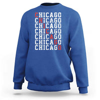 Vintage Chicago Sweatshirt Retro Distressed Classic Chicago
