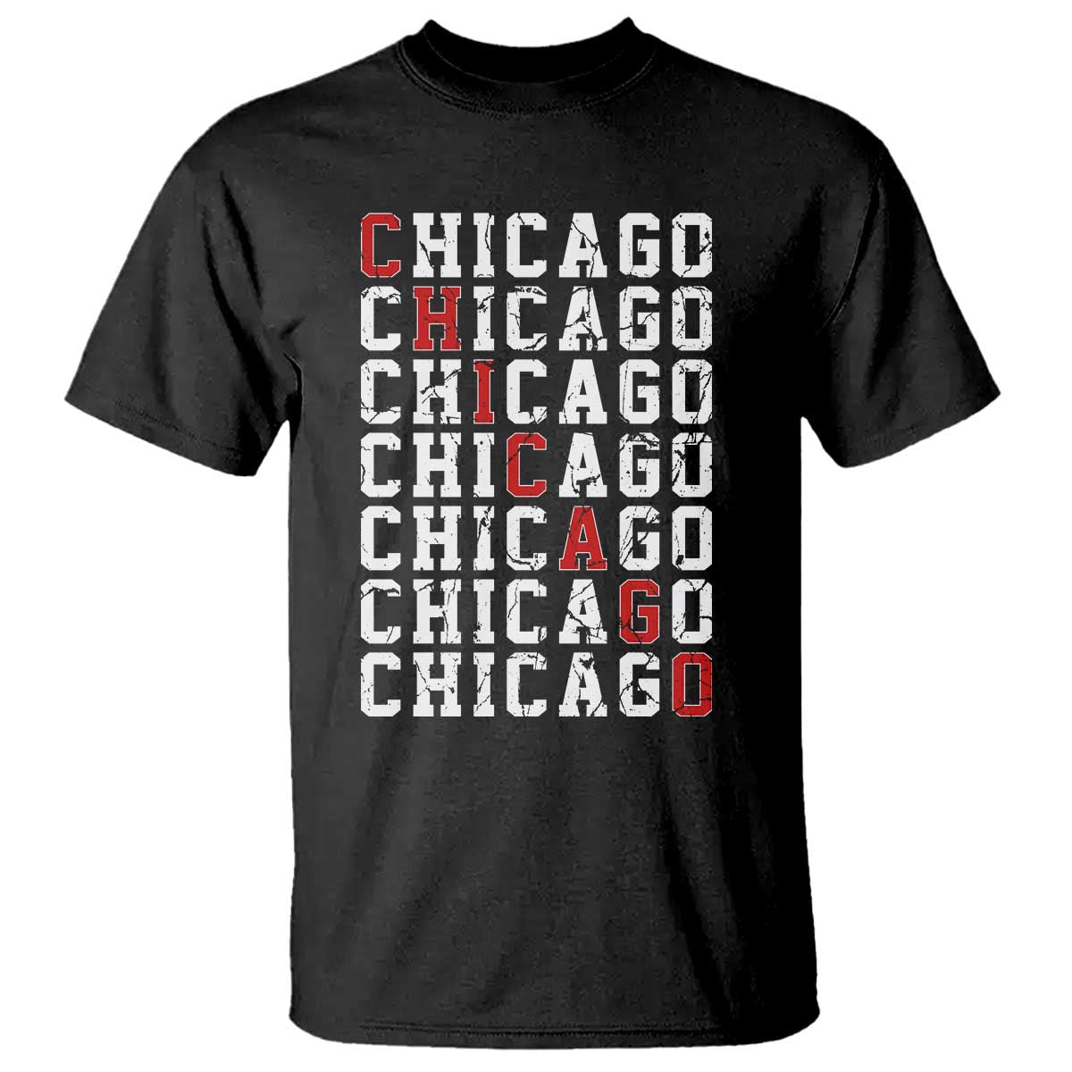 Vintage Chicago T Shirt Retro Distressed Classic Chicago
