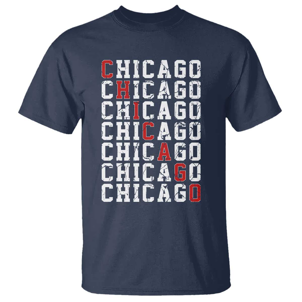 Vintage Chicago T Shirt Retro Distressed Classic Chicago
