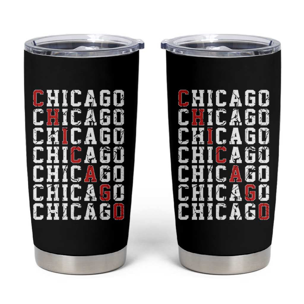 Vintage Chicago Tumbler Cup Retro Distressed Classic Chicago