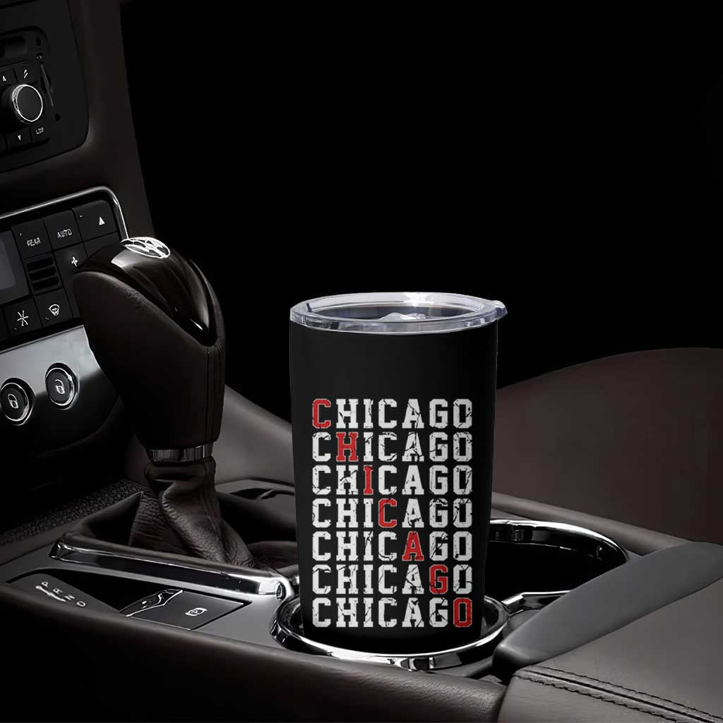 Vintage Chicago Tumbler Cup Retro Distressed Classic Chicago