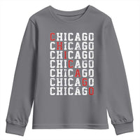 Vintage Chicago Youth Sweatshirt Retro Distressed Classic Chicago