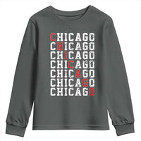 Vintage Chicago Youth Sweatshirt Retro Distressed Classic Chicago