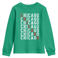 Vintage Chicago Youth Sweatshirt Retro Distressed Classic Chicago