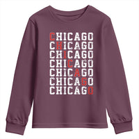 Vintage Chicago Youth Sweatshirt Retro Distressed Classic Chicago