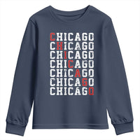 Vintage Chicago Youth Sweatshirt Retro Distressed Classic Chicago