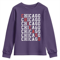 Vintage Chicago Youth Sweatshirt Retro Distressed Classic Chicago