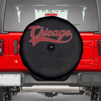 Retro Chicago Spare Tire Cover Varsity Script Vintage Sports Jersey Style 80s 90s