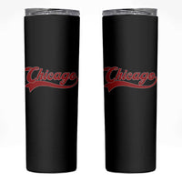 Retro Chicago Skinny Tumbler Varsity Script Vintage Sports Jersey Style 80s 90s