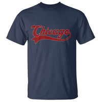 Retro Chicago T Shirt Varsity Script Vintage Sports Jersey Style 80s 90s