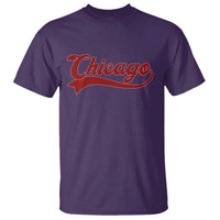 Retro Chicago T Shirt Varsity Script Vintage Sports Jersey Style 80s 90s