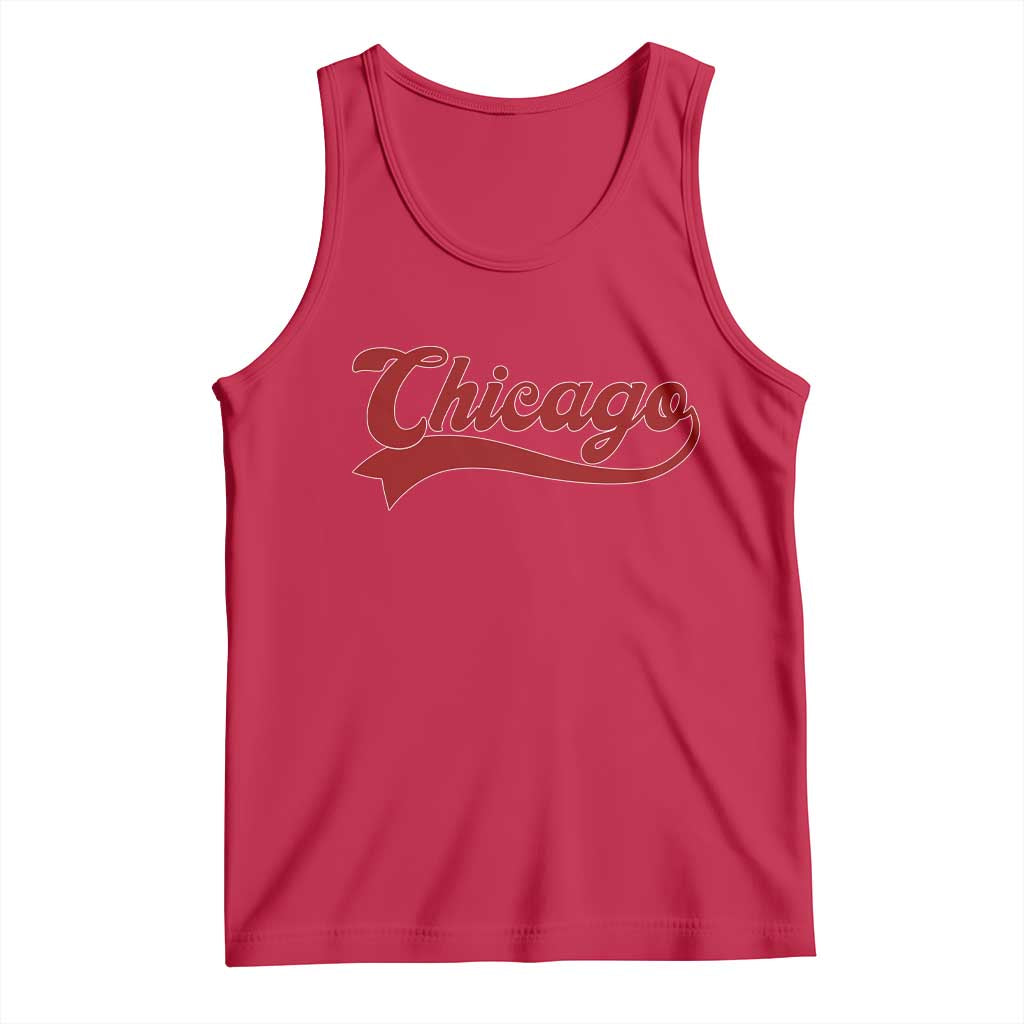 Retro Chicago Tank Top Varsity Script Vintage Sports Jersey Style 80s 90s