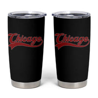 Retro Chicago Tumbler Cup Varsity Script Vintage Sports Jersey Style 80s 90s