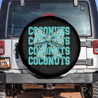 Retro Coconuts Coquette Bow Spare Tire Cover Summer Beach Coconut Fruit Humor