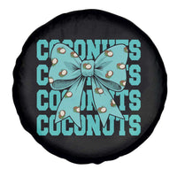 Retro Coconuts Coquette Bow Spare Tire Cover Summer Beach Coconut Fruit Humor