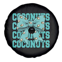 Retro Coconuts Coquette Bow Spare Tire Cover Summer Beach Coconut Fruit Humor