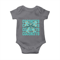 Retro Coconuts Coquette Bow Baby Onesie Summer Beach Coconut Fruit Humor
