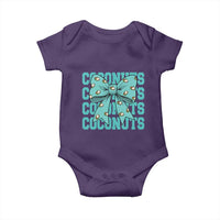 Retro Coconuts Coquette Bow Baby Onesie Summer Beach Coconut Fruit Humor